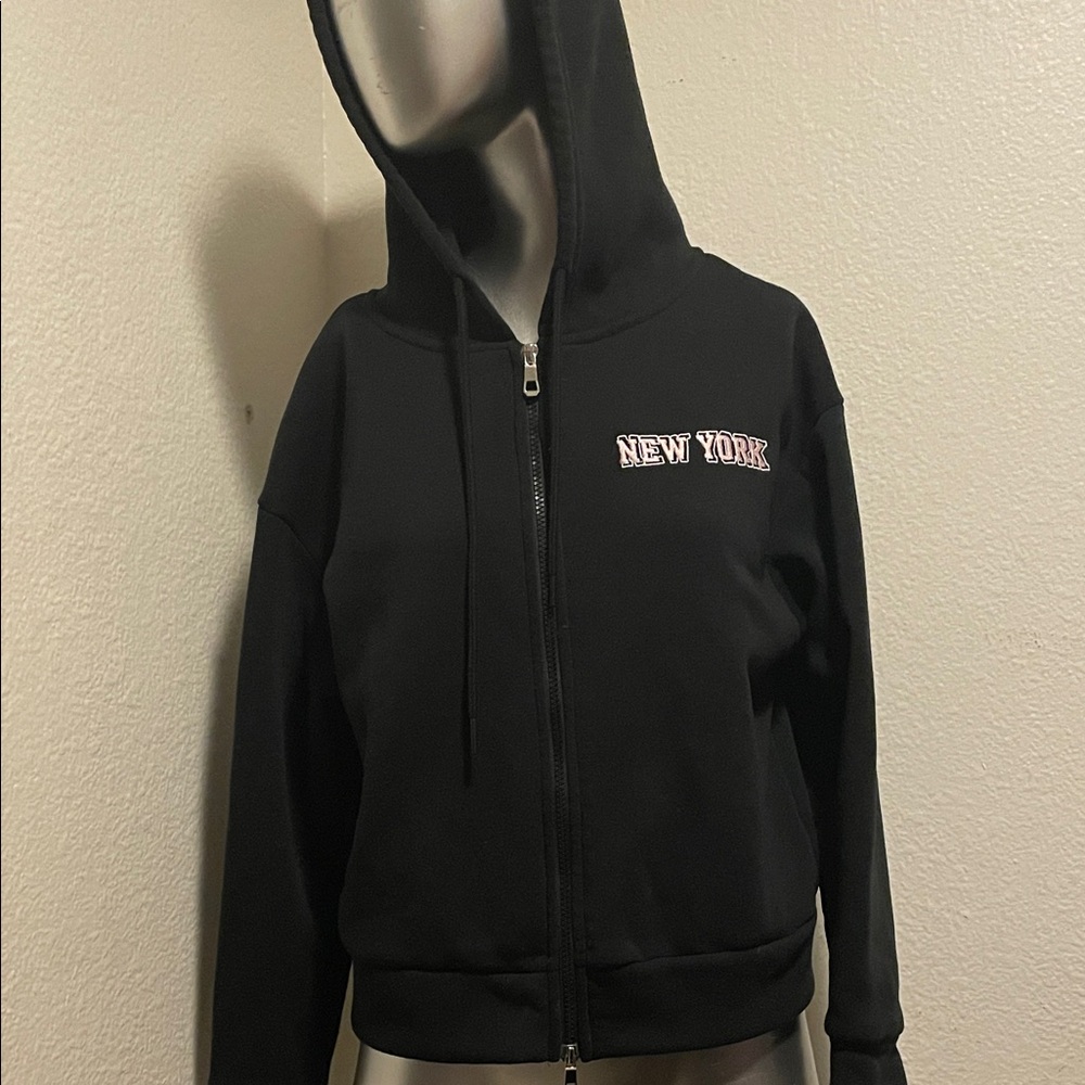 Black New York Women's Hoodie Sweater
